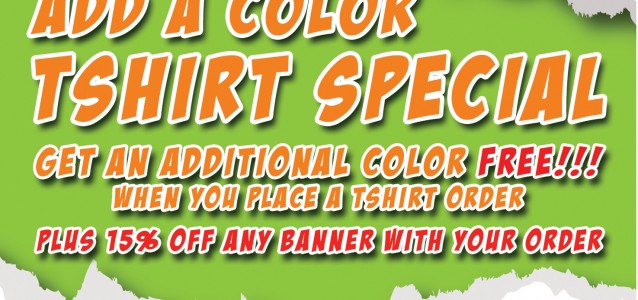 March 2014 - Add a Color Tshirt Special