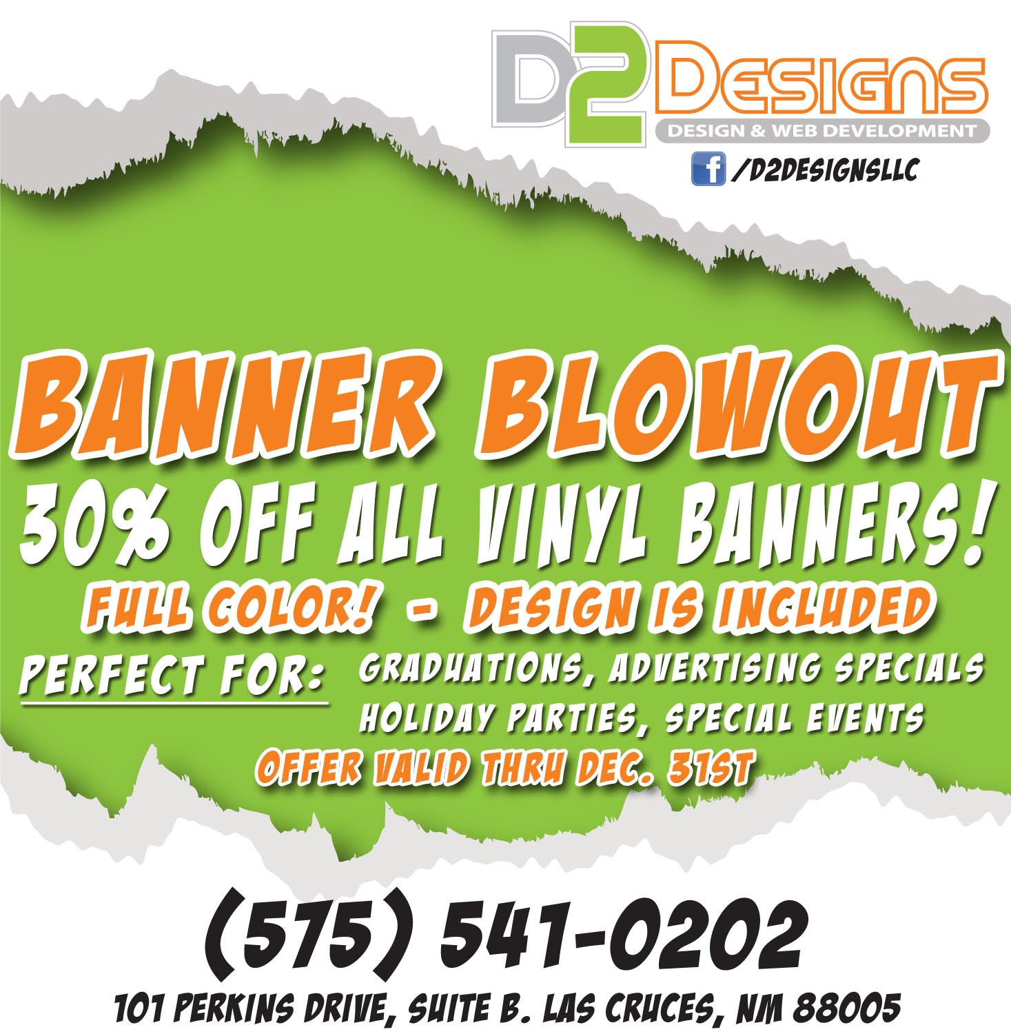 December Banner Blowout Special